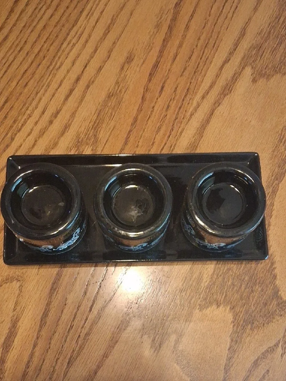 Black Elephant Accent Tea Light Holder Set - 3-Piece